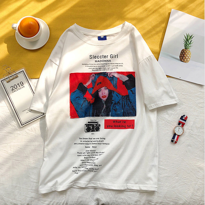 Short Sleeve Loose Half Trendy T-shirt