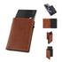 TOYFID Aluminum Alloy Wallet With Genuine Leather Cover Men&