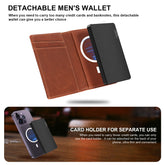 TOYFID Aluminum Alloy Wallet With Genuine Leather Cover Men&