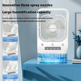Innovative Three-Spray Nozzle Humidifier Fan-3